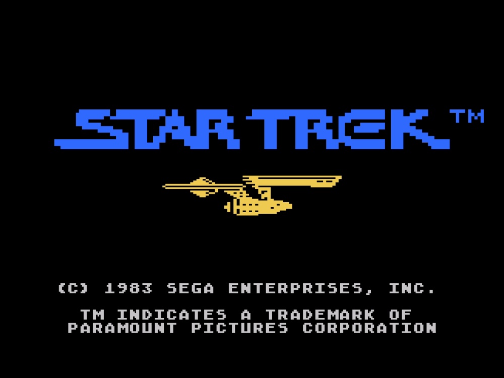 Title Screen of Star Trek: Strategic Operations Simulator for Atari 5200